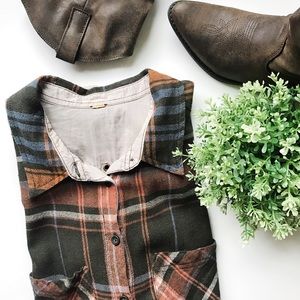 Free People Long Sleeve Button Up Top